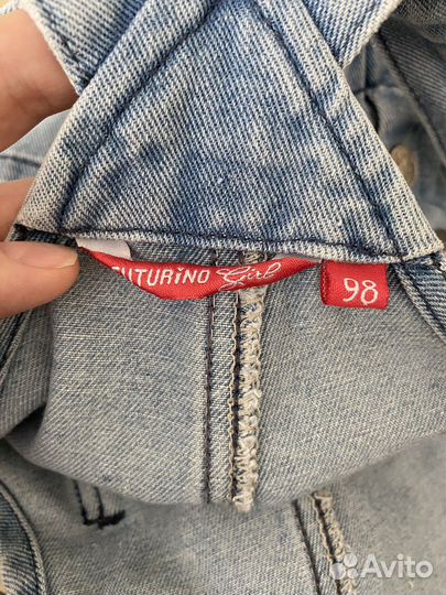 Джинсовый комбинезон для девочки 98