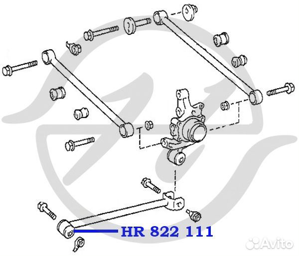 С / блок продольной тяги зад. перед