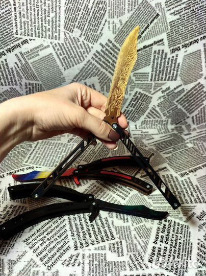 Деревянный нож бабочка