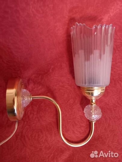 Бра: золото/металл/хрусталь