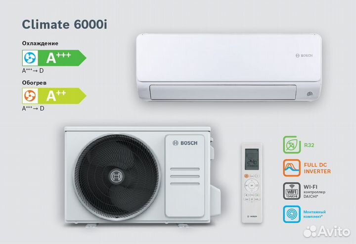 Инверторные кондиционеры Bosch новые Premium 35м2