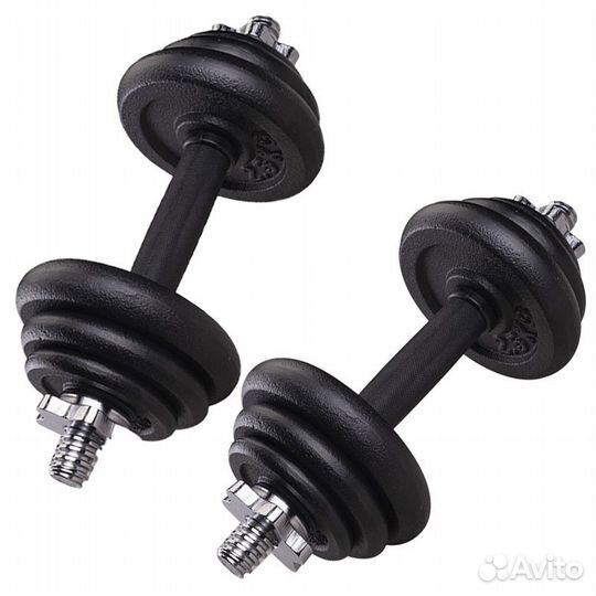 Набор гантелей в чемодане 20 кг Voitto, 2 шт. по 1