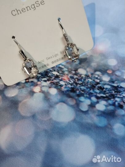Серьги под хрусталь