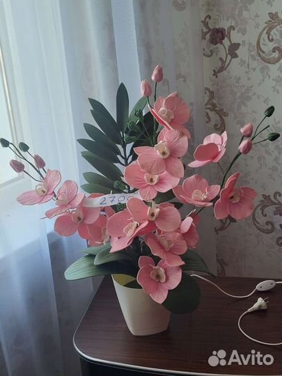 Цветы из изолона светильник