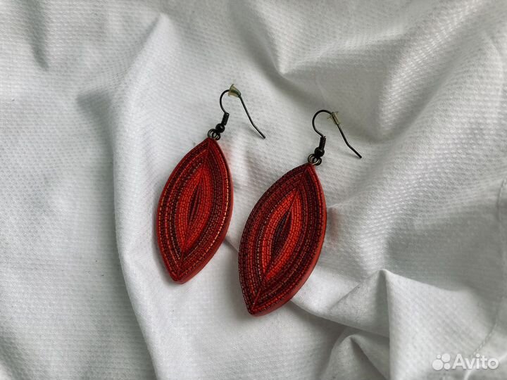 Серьги из полимерной глины ручная работа