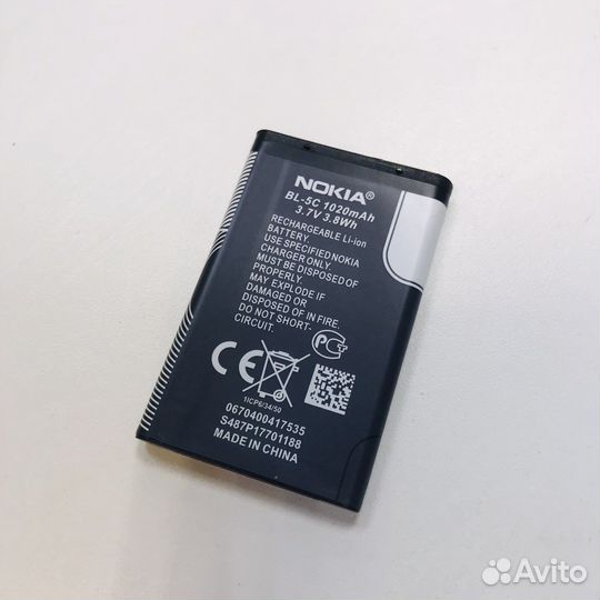 Аккумулятор для телефона Nokia Bl 5c 1020mah