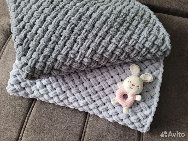 Плед детский вязаный ручная работа