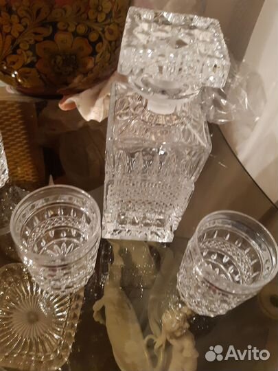 Графины, штоф для виски богемия