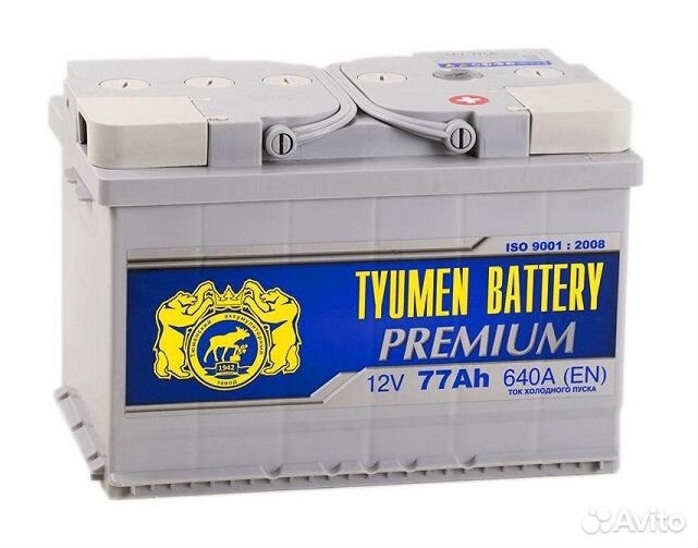 Аккумулятор Тюмень Premium 77 А.ч. на Газель (диз)