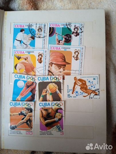 Марки спорт и космос