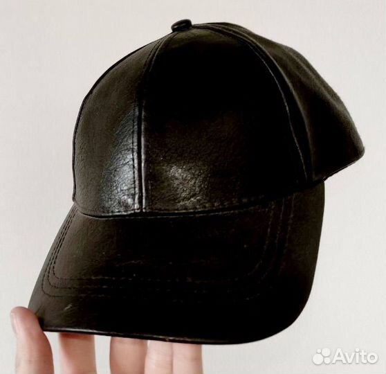 Шляпы женские новые. Бейсболка кожаная