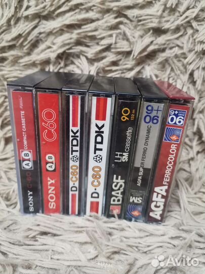Аудиокассеты чистые и с записью Maxell (Basf, TDK
