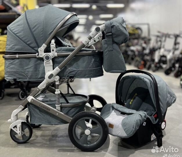Коляска 3 в 1, трансформер, Luxmom