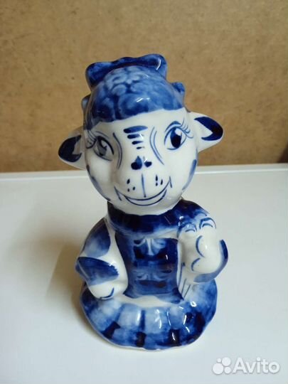 Статуэтка Коза Фарфор Гжель СССР