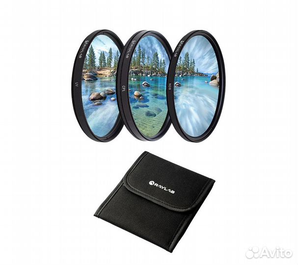 Набор из 3 фильтров RayLab (UV,CPL,ND8) 40,5mm