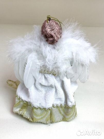 Фигурка ангел, пластик, текстиль Размер: 13см