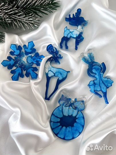 Елочные игрушки из смолы