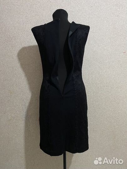 Черное платье от Mango S 42 кружево камбоджа