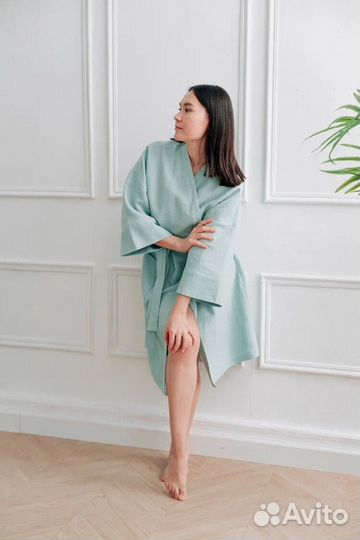 Халат льняной