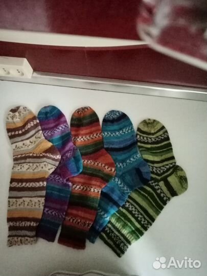 Носки вязаные ручной работы, очень большой выбор