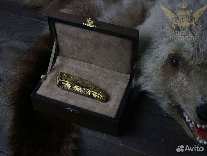 Сувенирный складной нож Златоуст