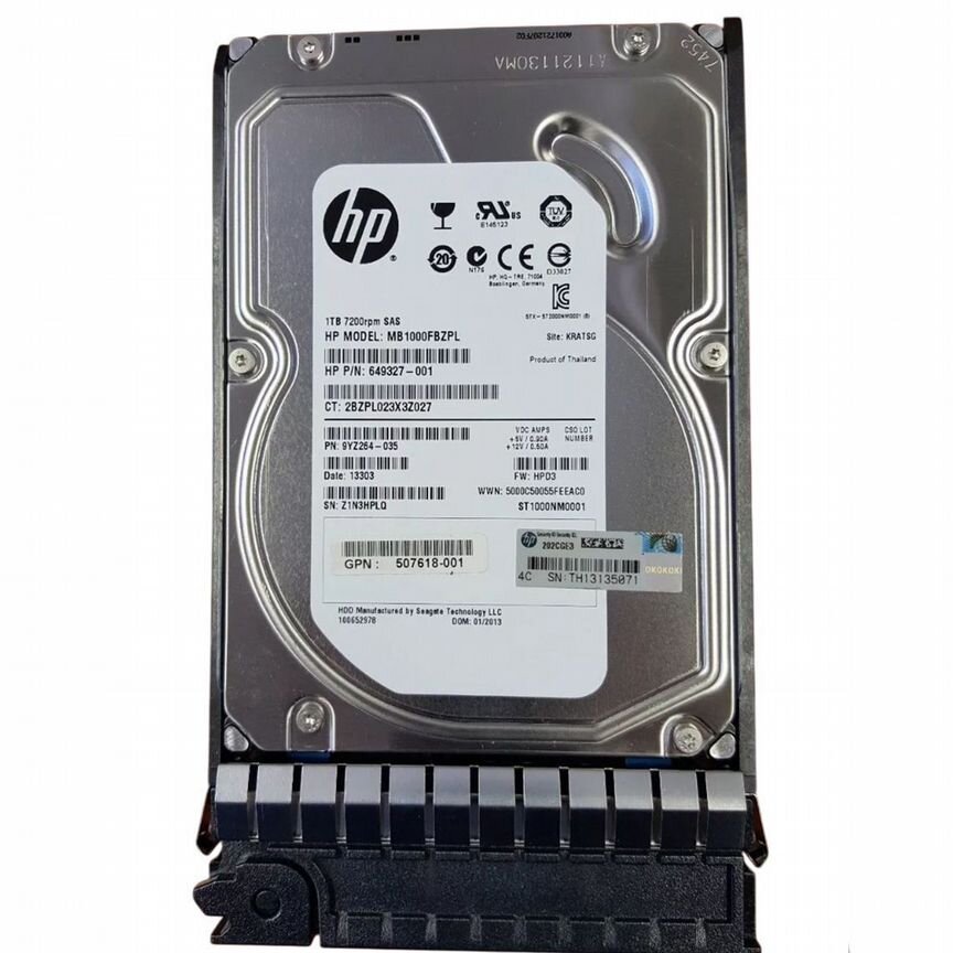[MB1000FBZPL] Жесткий Диск Hp 1tb Sas 3,5" Hdd Mb1000fbzpl