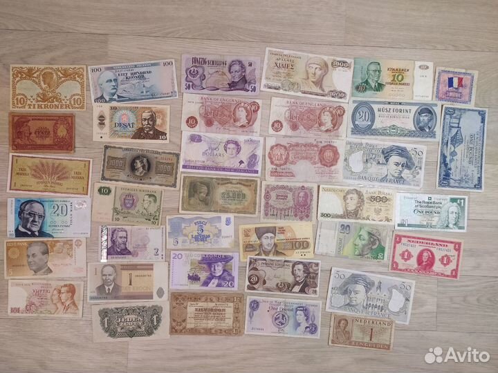 Банкноты Европы, Европейских стран, большой выбор