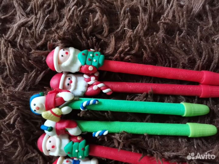 Ручки шариковые новогодние