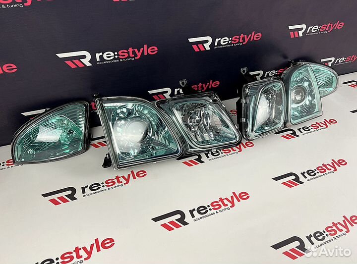 Фары Lexus LX470 Галоген Зеленые