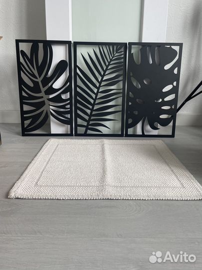 Панно листья икеа лофт из металла