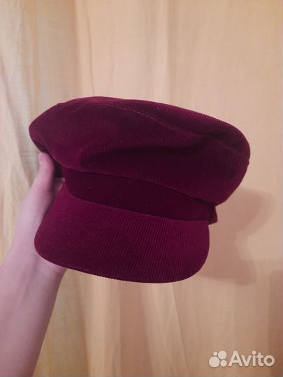 Берет женский бордовый