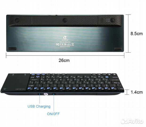 Портативная беспроводная клавиатура + мышь