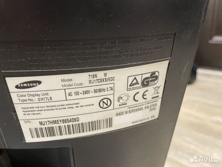 Монитор Samsung + клава + мышь