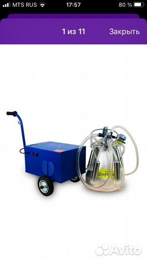 Доильный аппарат для коров Фермер