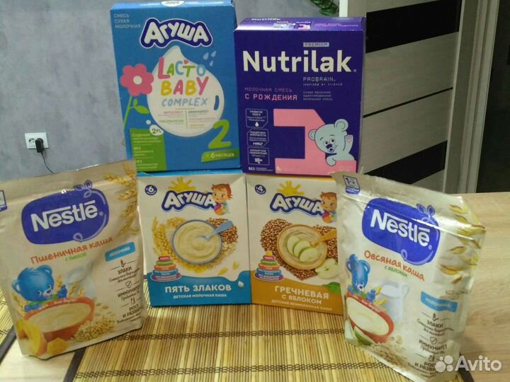 Детские каши Nestle и Агуша