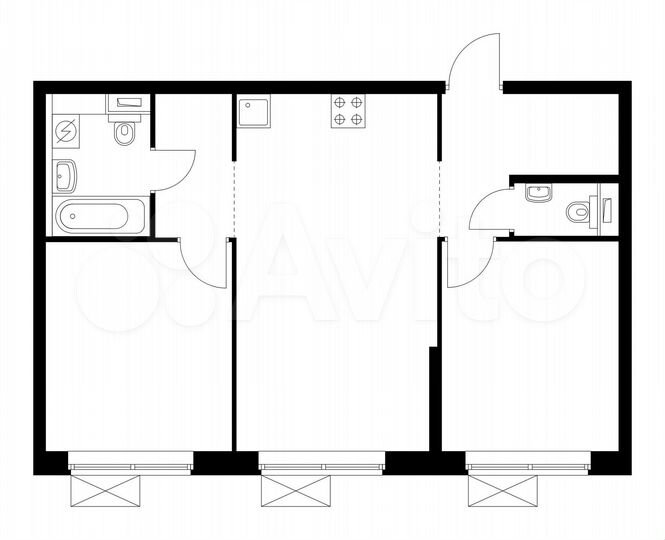 2-к. квартира, 58,6 м², 31/33 эт.