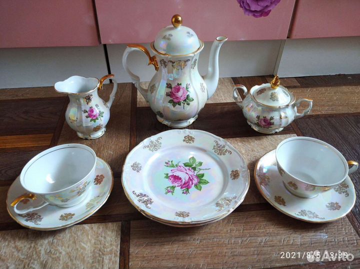 Сервиз чайный роза гдр
