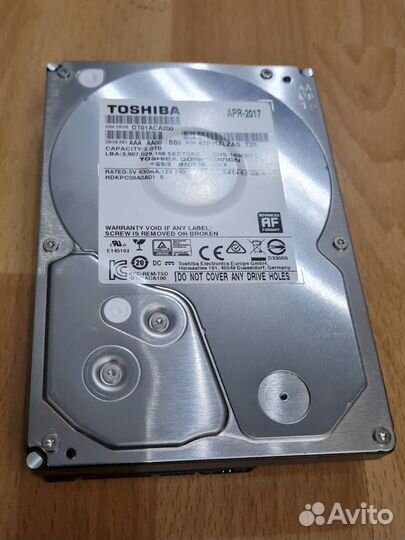Продаются HDD Toshiba 2Tb DT01ACA200