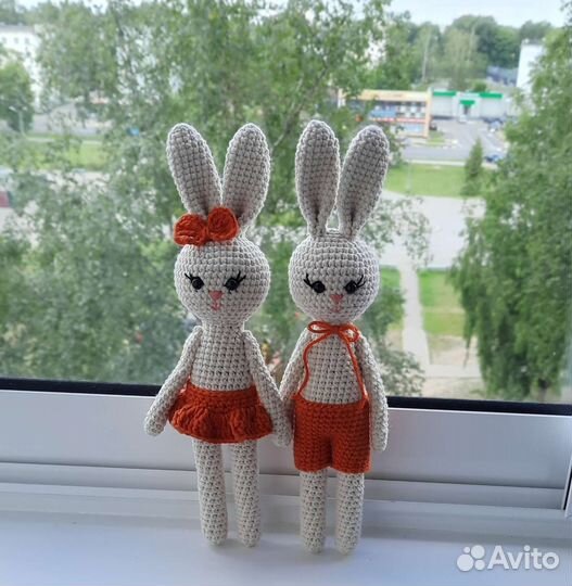 Вязаный зайка