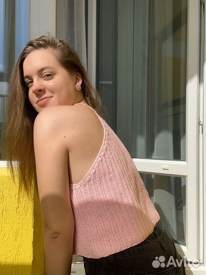 Топ вязаный ручная работа 44-46