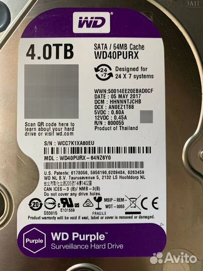 Жесткий диск WD Purple 4 tb + Скупка