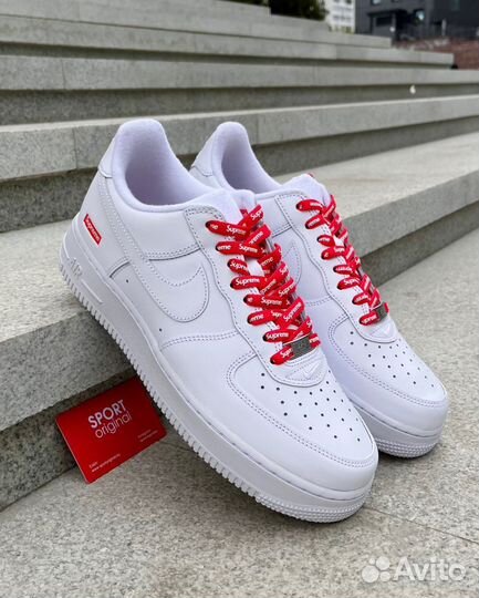 Кроссовки Nike Air Force 1 Supreme Snow White