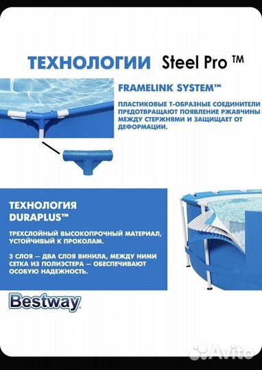 Каркасный бассейн bestway 56679 новый