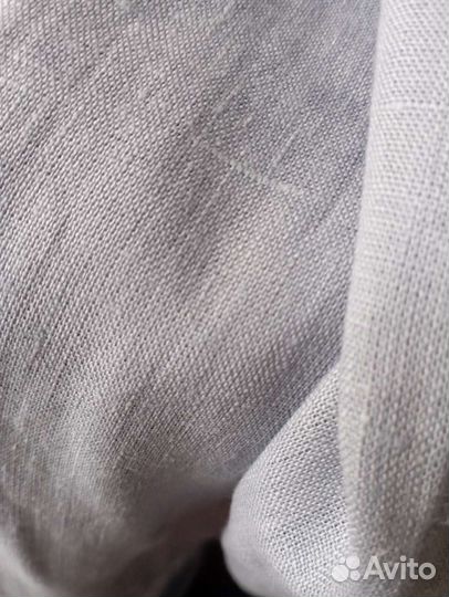 Ткань лен 100 дымчато серый