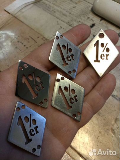 Мотоциклетный Значекч 1 процент нашивка, медальон