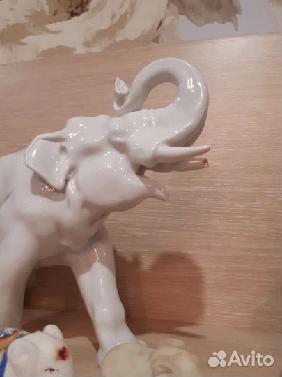 Большой белый Слон лфз и 5 слоников СССР