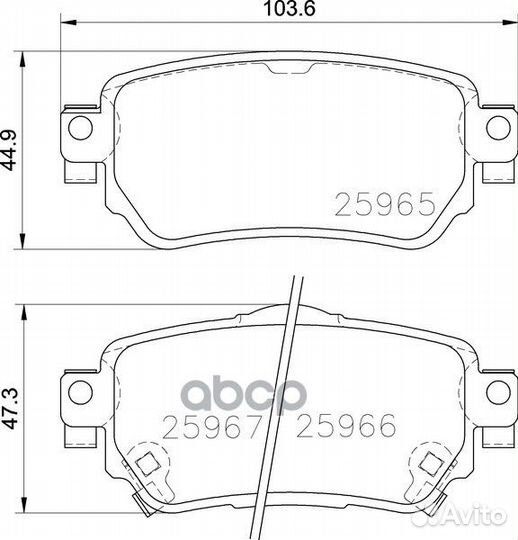 Колодки тормозные дисковые зад NP2073