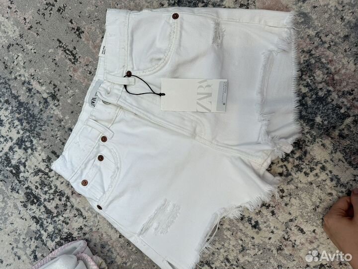 Шорты zara белые