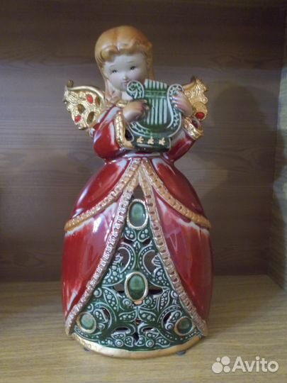 Статуэтка-подсвечник Ангел с лирой