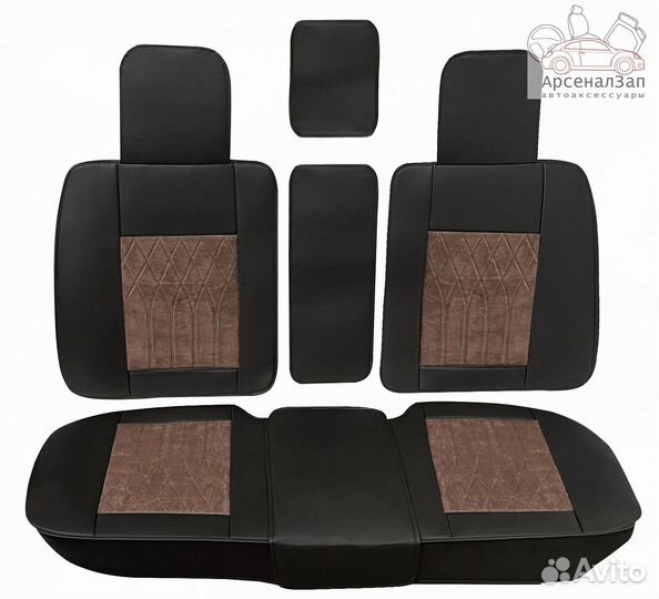 5D чехлы для автомобильных сидений коричневые